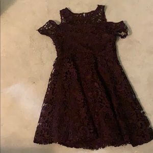 Burgundy lace dress